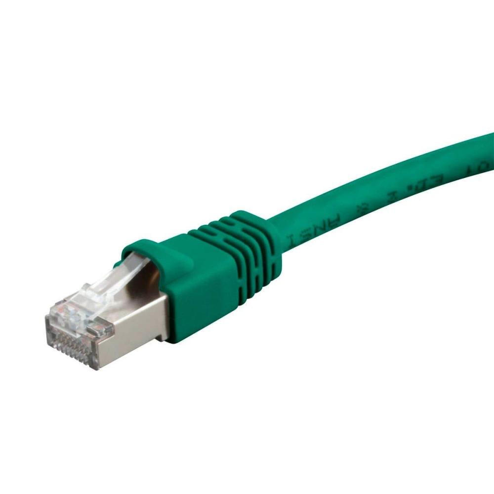 imageMonoprice 50FT 24AWG Cat6A 500MHz STP Ethernet Bare Copper Network Cable  BlueGreen
