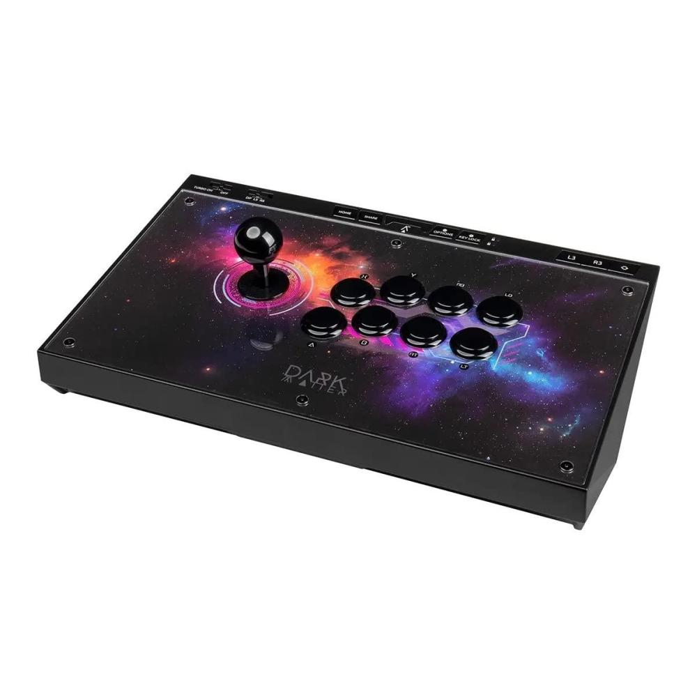 imageMonoprice Arcade Fighting Stick Controller Retro Gaming Arcade Joystick USB Port Compatible with Windows Xbox One PlayStation 4 Nintendo Switch and Android  Dark Matter Series