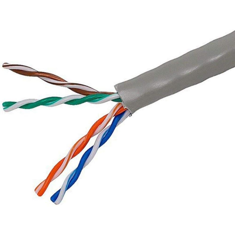 imageMonoprice Cat5e Bulk Ethernet Cable CMR UL Listed UTP Solid 350MHz Pull Box No Logo 24AWG 1000 Feet BlueGray
