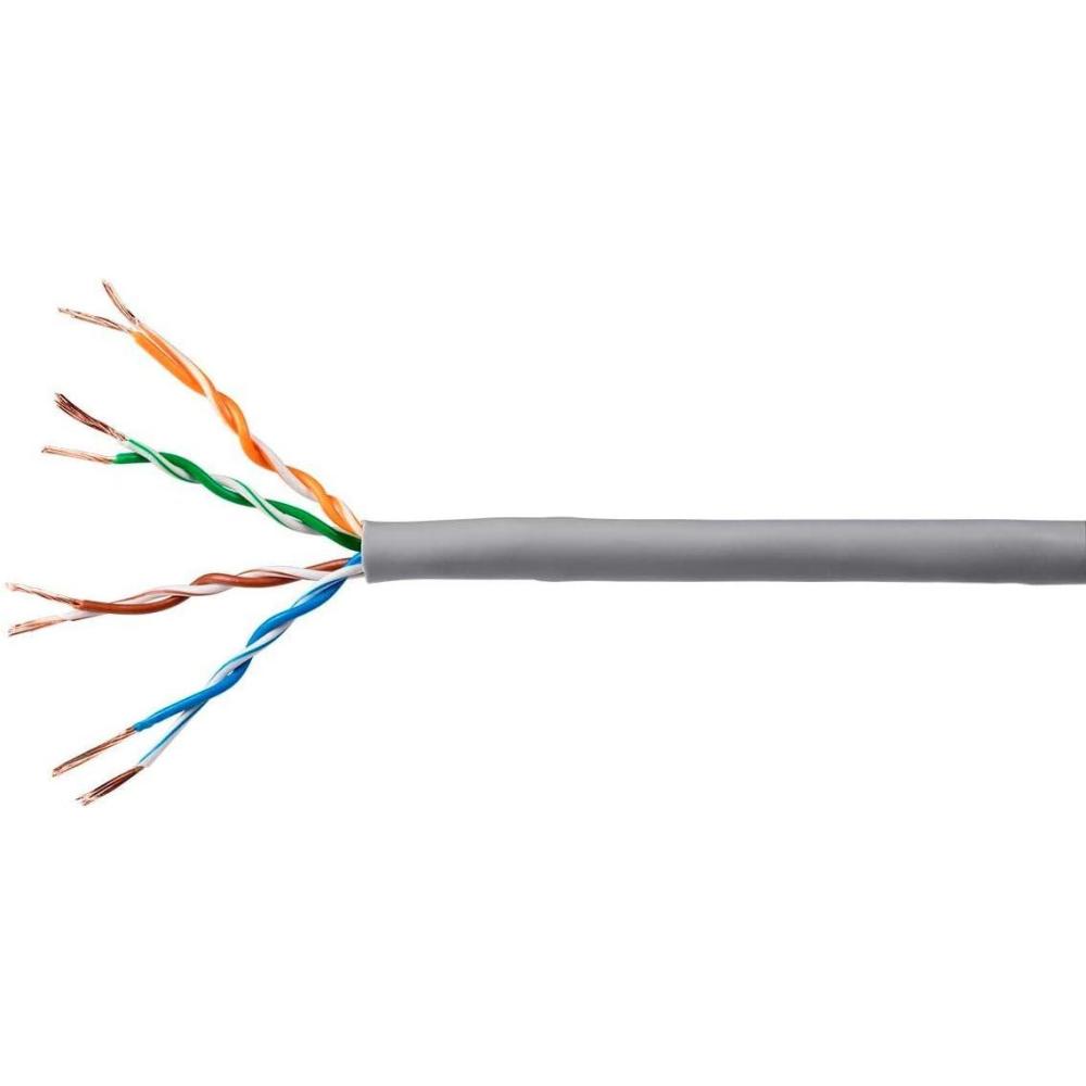 imageMonoprice Cat5e Ethernet Bulk Cable  Network Internet Cord  Solid 350Mhz UTP CMR Riser Rated Pure Bare Copper Wire 24AWG 250ft BlueGray