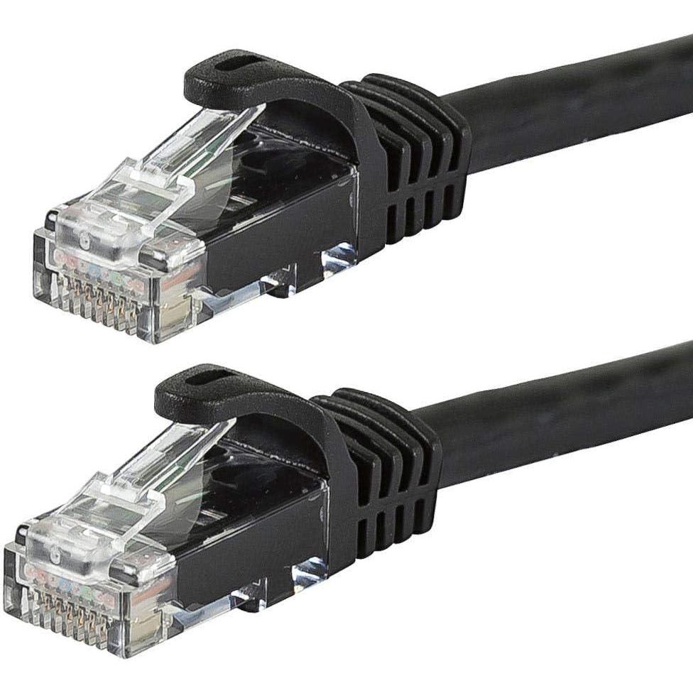 imageMonoprice Cat5e Ethernet Patch Cable 1 feet Orange Snagless RJ45 Stranded 350Mhz UTP Pure Bare Copper Wire 24AWG Flexboot SeriesBlack