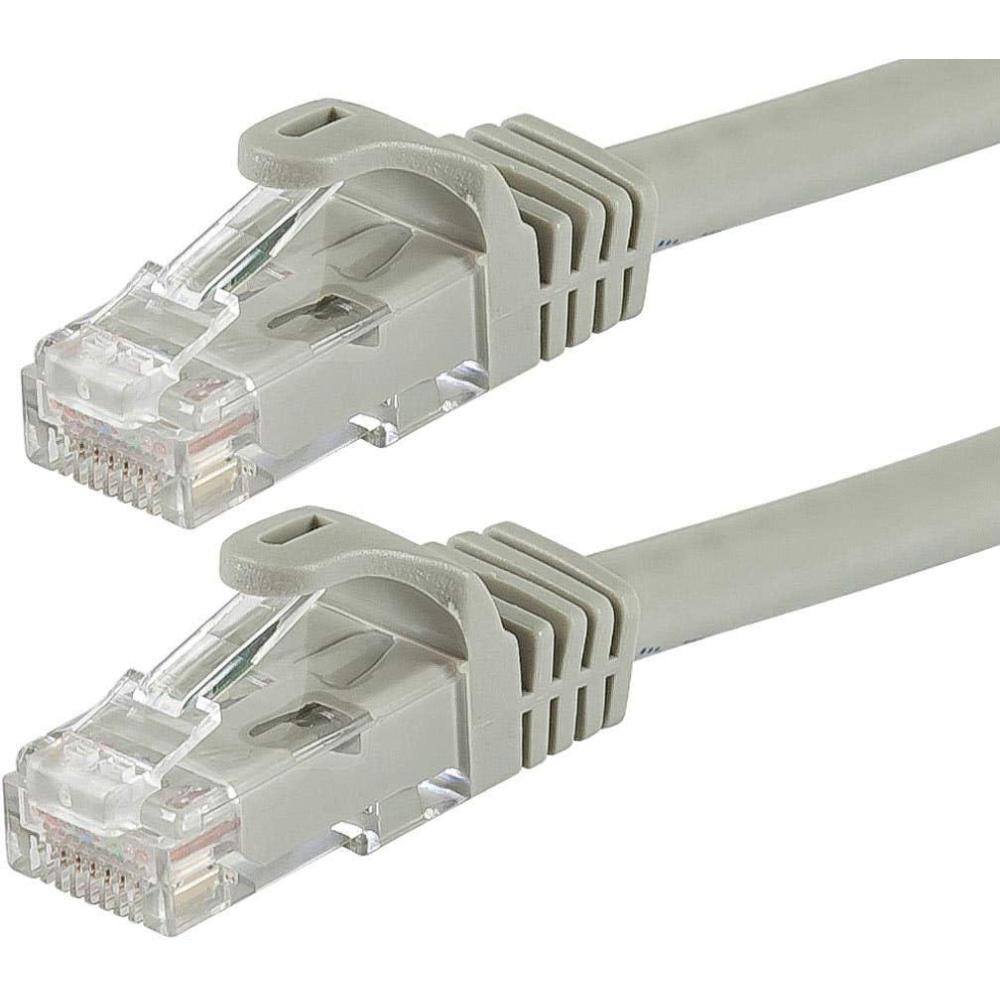 imageMonoprice Cat5e Ethernet Patch Cable 1 feet Orange Snagless RJ45 Stranded 350Mhz UTP Pure Bare Copper Wire 24AWG Flexboot SeriesGray