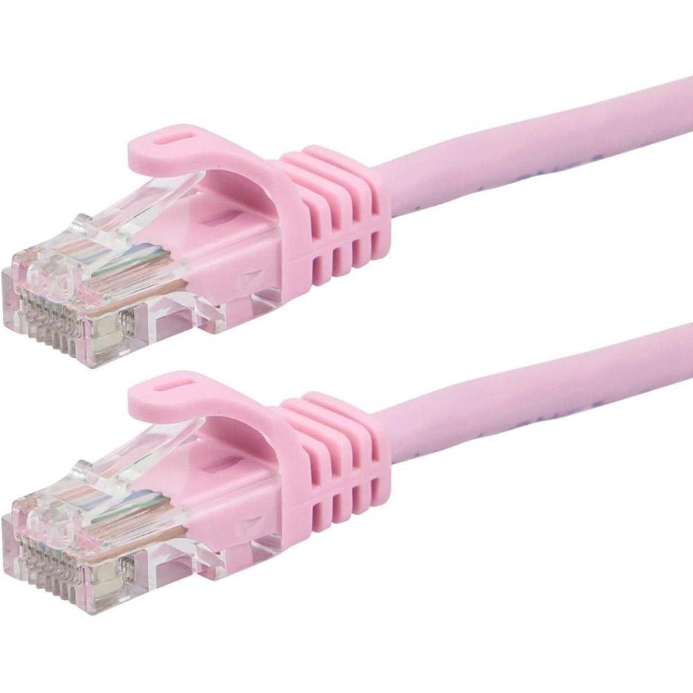 imageMonoprice Cat5e Ethernet Patch Cable  1 feet  Orange  Snagless RJ45 Stranded 350Mhz UTP Pure Bare Copper Wire 24AWG  Flexboot SeriesPink