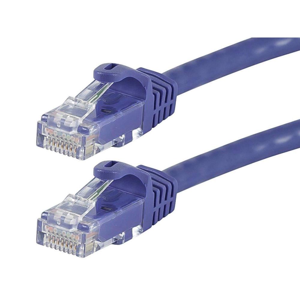 imageMonoprice Cat6 50ft Black Patch Cable UTP 24AWG 550MHz Pure Bare Copper Snagless RJ45 Flexboot Series Ethernet Cable Pack of 1Purple