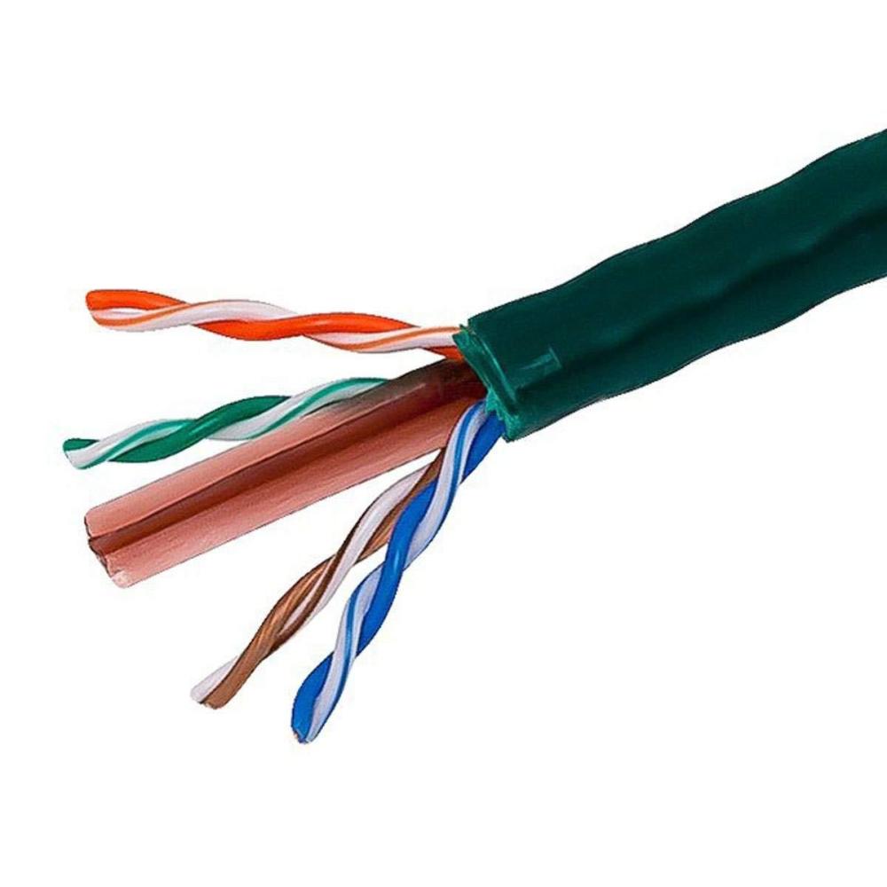 imageMonoprice Cat6 Ethernet Bulk Cable  Stranded 550Mhz 10G UTP CM 24AWG Pure Bare Copper Wire Pull Box 250 Feet BlueGreen