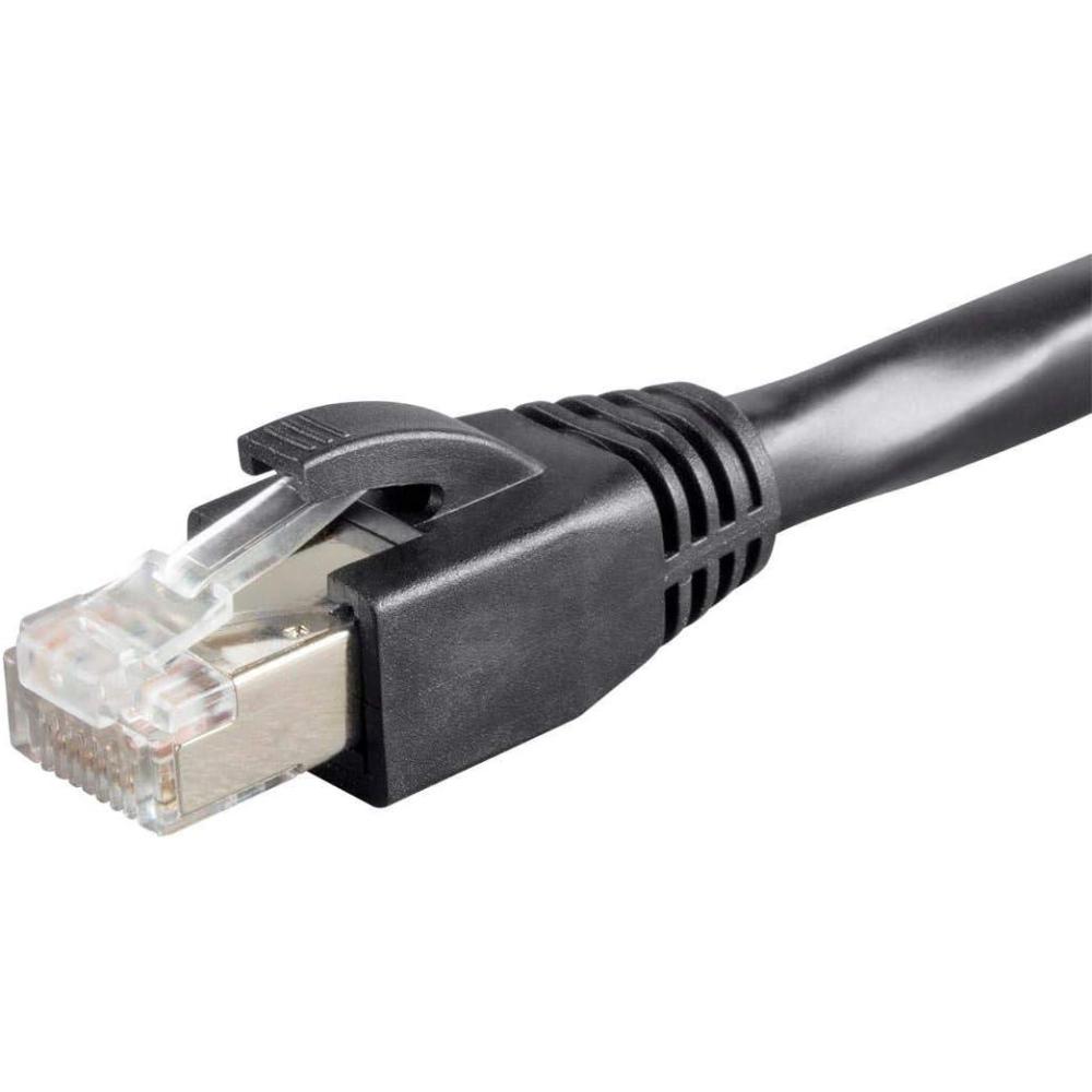 imageMonoprice Cat6 Ethernet Patch Cable Snagless 550MHz FUTP CMP Rated 23AWG 50 Feet Black Entegrade Series50 Feet