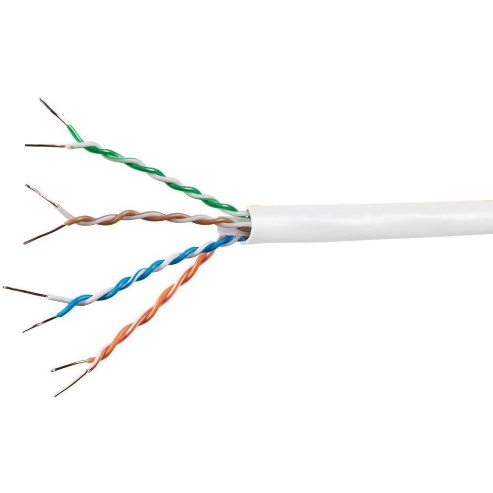 imageMonoprice Cat6A Ethernet Bulk Cable  Solid 550Mhz 10G UTP CMR 23AWG Pure Bare Copper Wire No Logo 1000 Feet BlueWhite