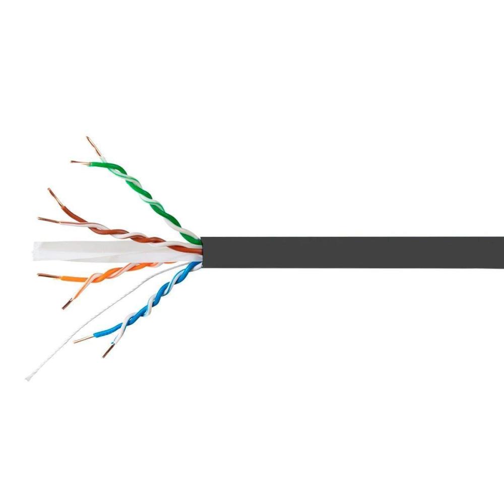 imageMonoprice Cat6A Plus Bulk Ethernet Network Cable  Pure Bare Copper 650MHz UTP Solid RiserRated CMR FlameRetardant Spool in The Box 23AWG 10G 1000 Feet BlackBlack