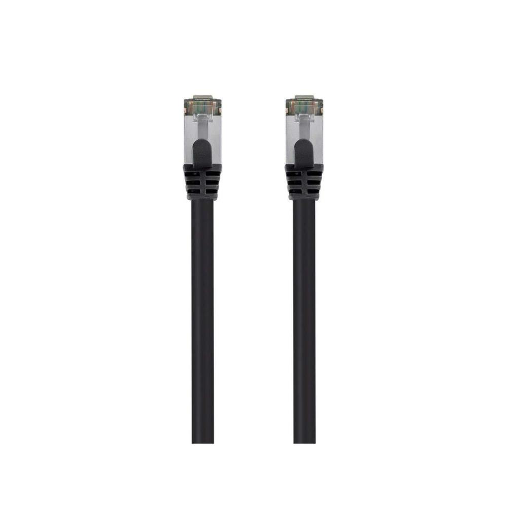 imageMonoprice Cat8 50ft Black Patch Cable Double Shielded SFTP 26AWG 2GHz 40G Pure Bare Copper Snagless RJ45 Entegrade Series Ethernet CableBlack