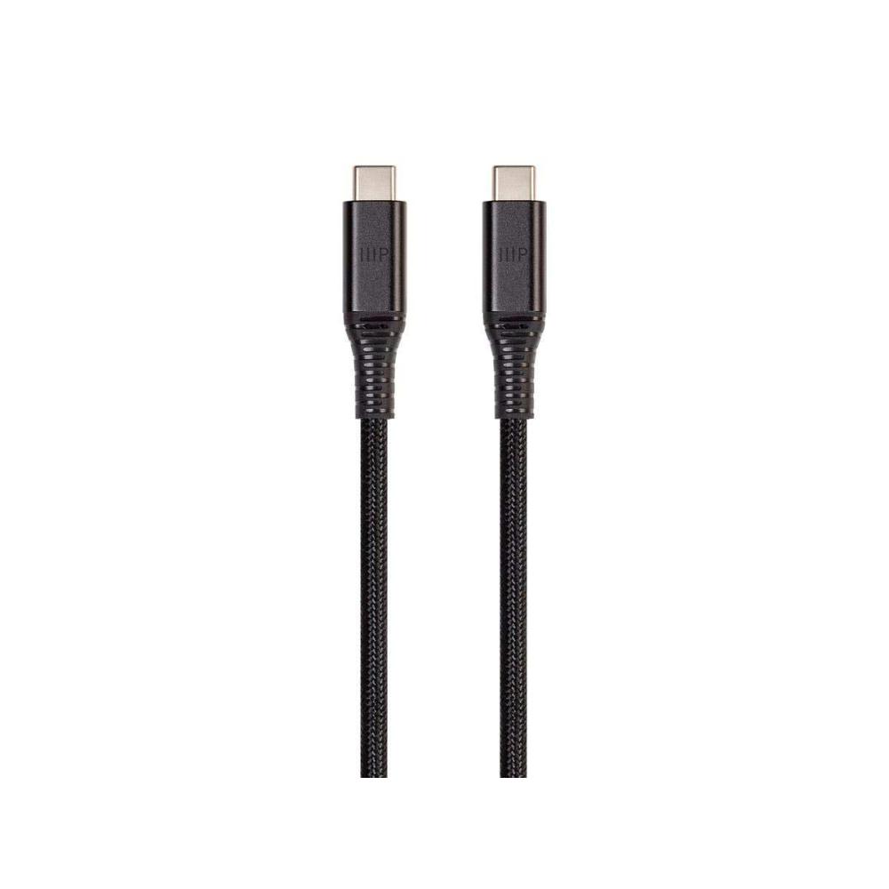 imageMonoprice Durable USB 32 Gen 2 TypeC Data and Power Kevlar Reinforced NylonBraid Cable  1 Meter  Red  5A100W  AtlasFlex SeriesBlack