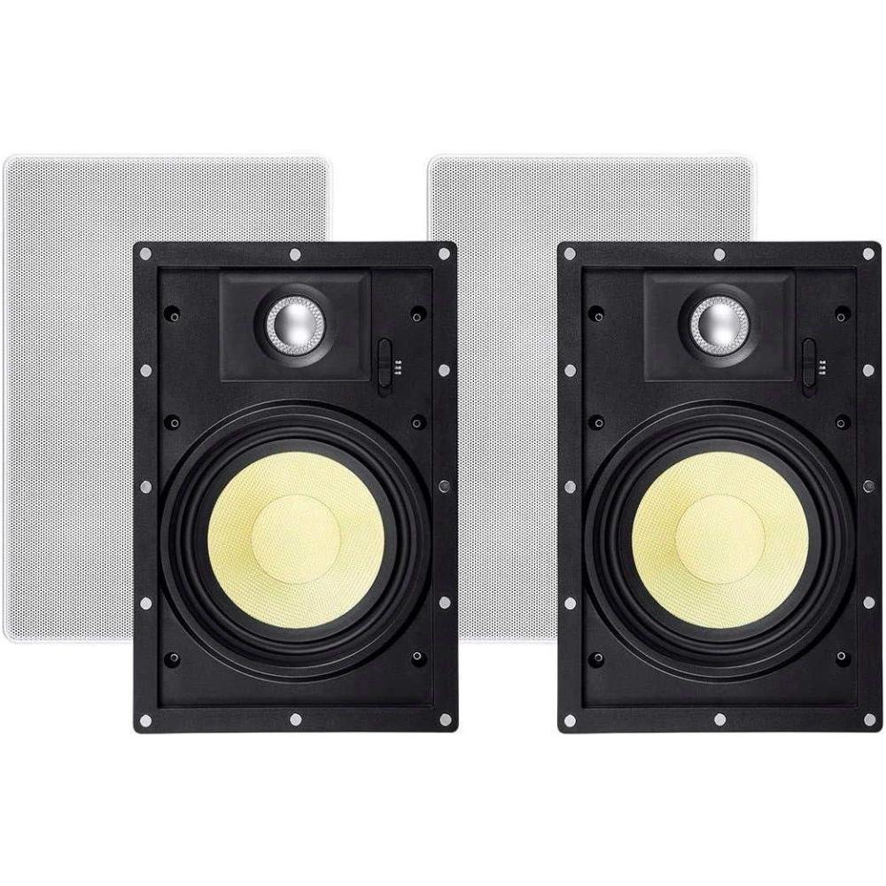 imageMonoprice Fiber InWall Speaker  10 Inch 300W Subwoofer Easy Installation And Paintable Grill  Caliber SeriesSnap Lock