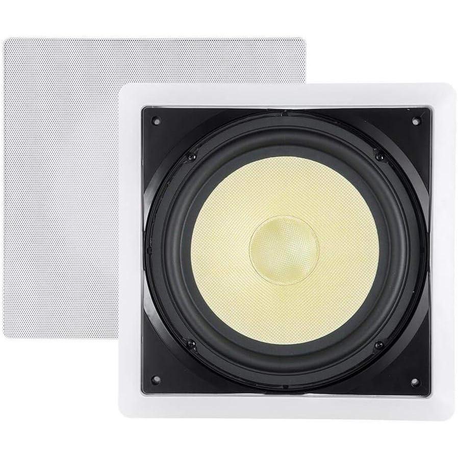 imageMonoprice Fiber InWall Speaker  10 Inch 300W Subwoofer Easy Installation And Paintable Grill  Caliber SeriesSubwoofer