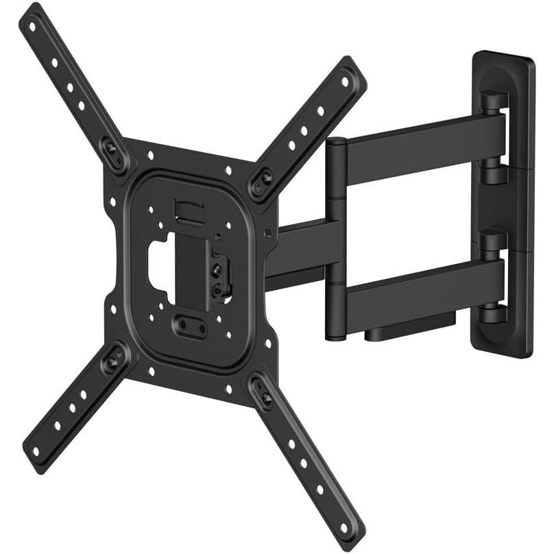 imageMonoprice Full Motion SingleStud TV Wall Mount Bracket For 23quot To 60quot TVs up to 77lbs Max VESA 400x400 Works with Concrete Brick and Wooden Studs