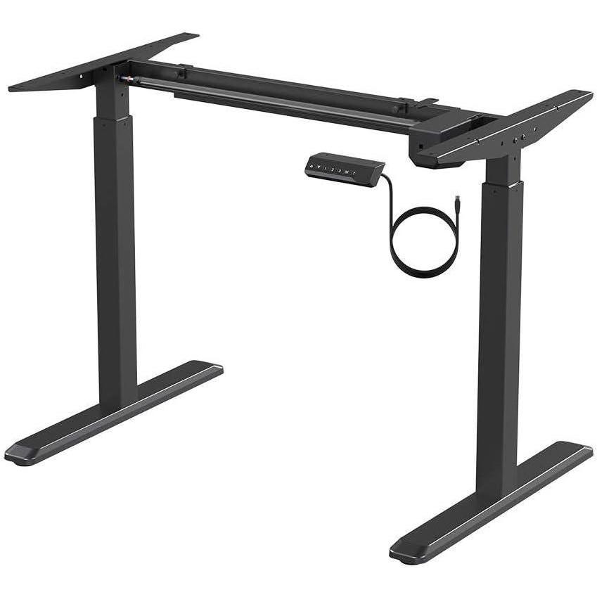 imageMonoprice Height Adjustable SitStand Riser Table Desk Frame  Black with Electric Single Motor Compatible with Desktops from 39 Inches Up to 63 Inches Wide  Workstream CollectionBlack