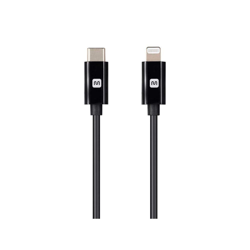 imageMonoprice Lightning to USBC Charging Cable  Apple MFi Certified 15 Feet Black  Essential SeriesBlack
