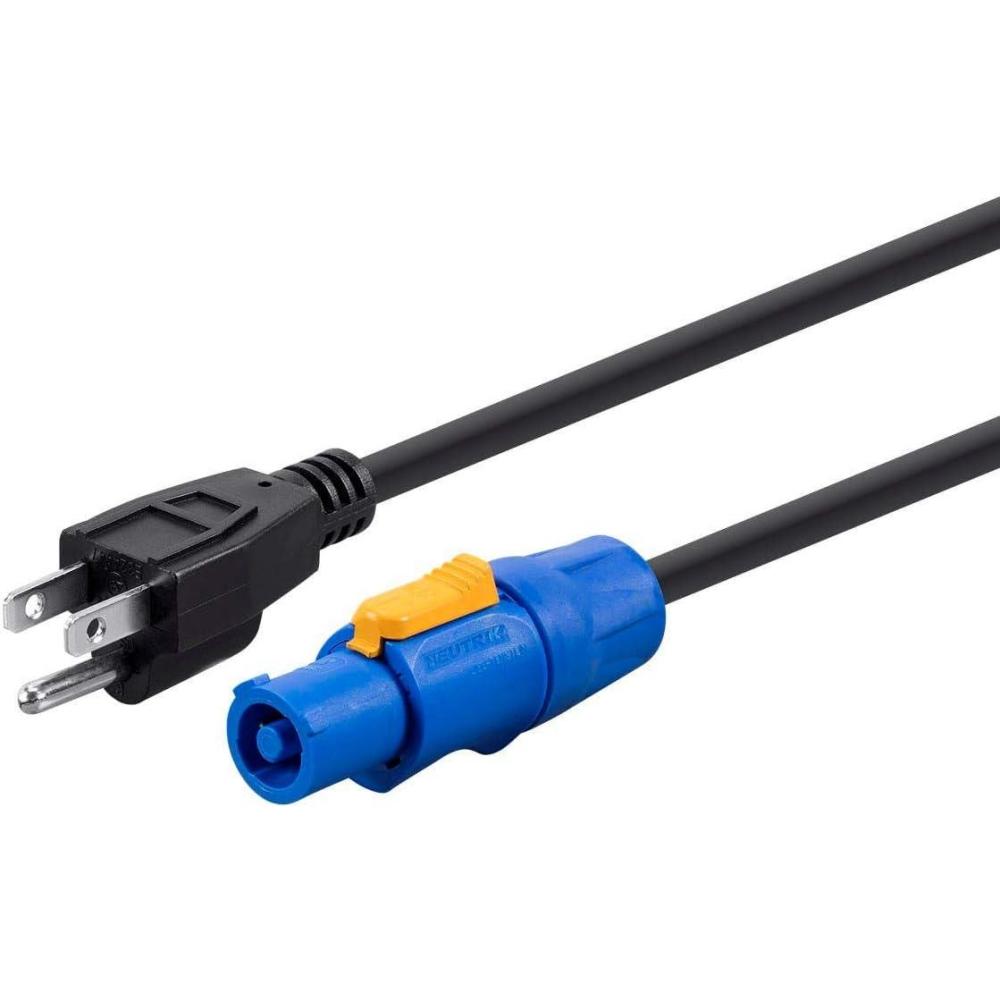 imageMonoprice NEMA 515p to powerCON Connector Cable  15 Feet 16AWG With SJTRated Jacket  Stage Right Series3 Feet