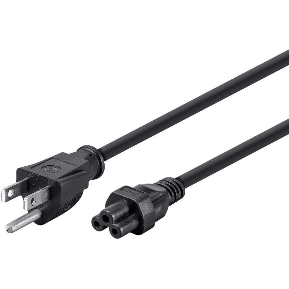 imageMonoprice Power Cord  NEMA 515P to IEC320C5 18AWG 7A125V SVT 3Prong 6ft Black3 Feet