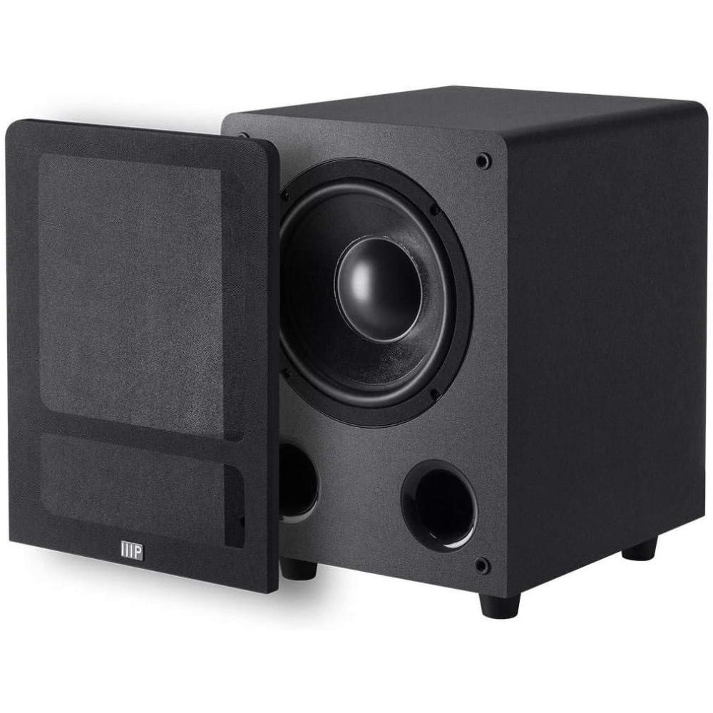 imageMonoprice Premium Select Subwoofer  8Inch Woofer 200 Watt 4 Ohm Nominal Impedance Auto OnOff BlackSubwoofer