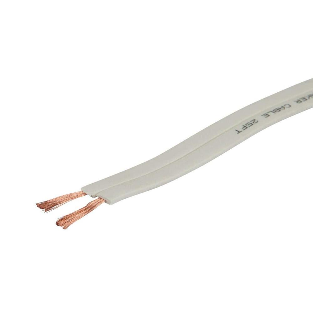 imageMonoprice Pure Copper Flat Speaker Wire CL2 in Wall Rated Jacketed in PVC Material 16AWG 100 Feet50 Feet
