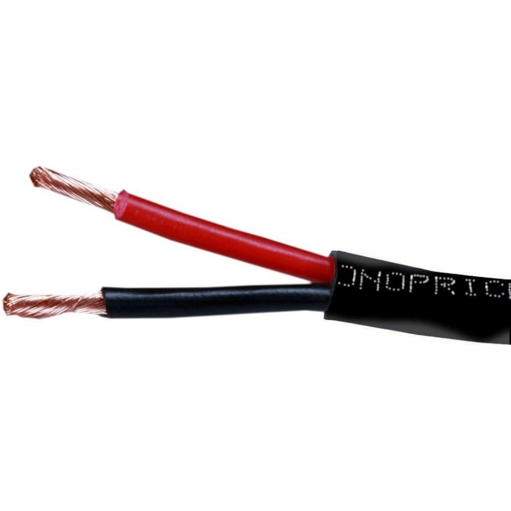 imageMonoprice Speaker Wire  CL2 Rated 2Conductor 12AWG PVC Jacket Material 999 OxygenFree Pure Bare Copper 250 Feet Black