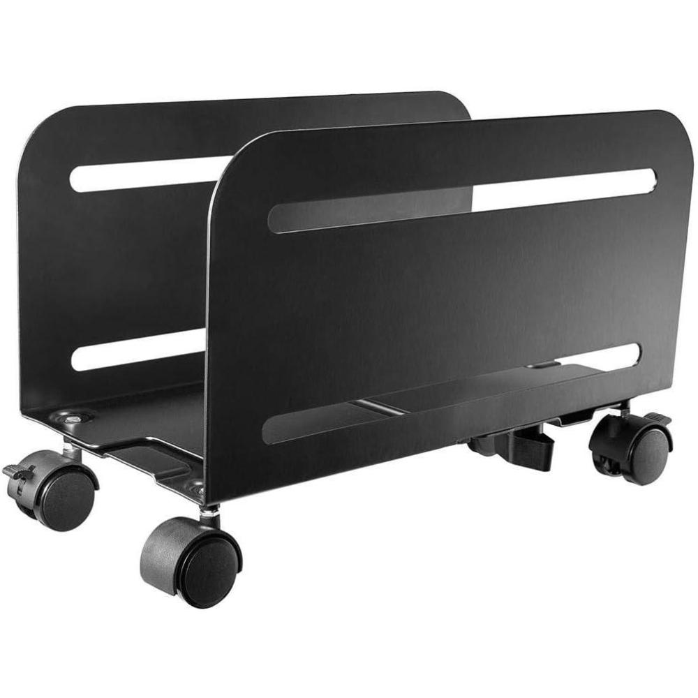 imageMonoprice Steel Computer PC Tower Mobile Stand Steel Construction Black PowderCoated Workstream Collection Alloy steel