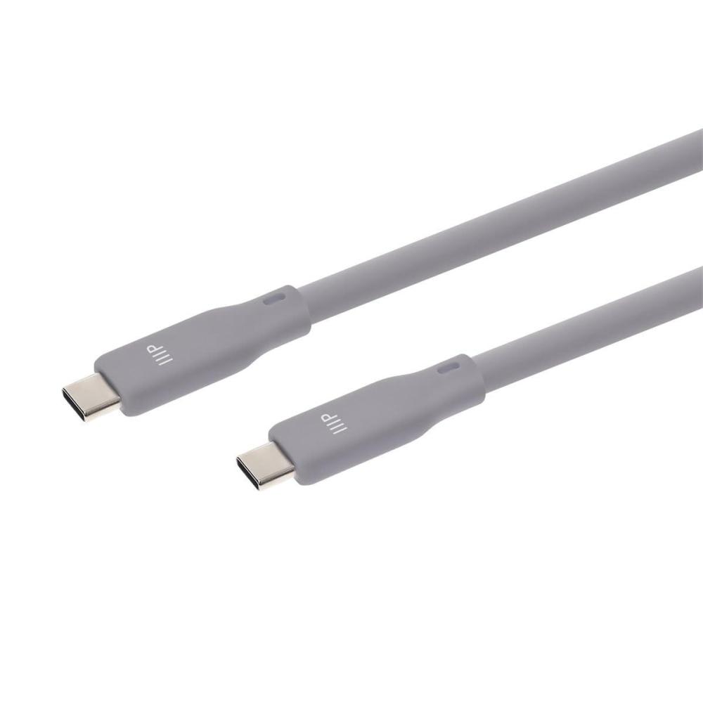 imageMonoprice USB4 Gen 3 Silicone Cable 3ft Gray