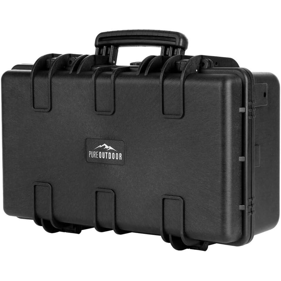 imageMonoprice Weatherproof Hard Case  33 x 22 x 17 Inches With Wheels and Customizable Foam Shockproof IP67 Ultraviolet And Impact Resistant Material Black  Pure Outdoor Collection 1458 LiterBlack