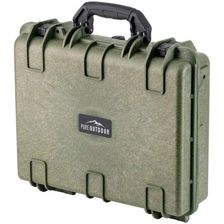 imagePure Outdoor by Monoprice Weatherproof Hard Case with Customizable Foam Shockproof Lightweight 8 x 7 x 6 ingreen
