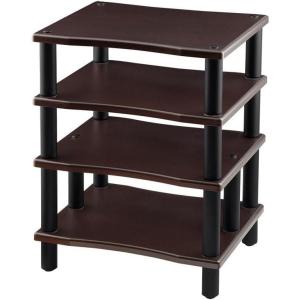 Monolith 4 Tier Audio Stand XL – Open Air Design, Each 1 Inch Shelf Supports up to 84.9 Lbs, Total Max Weight 350 Lbs, Perfect Way to Organize AV Components, Black(Espresso)