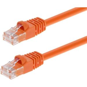 Monoprice 0.5FT 24AWG Cat6 550MHz UTP Ethernet Bare Copper Network Cable – Black(Orange)