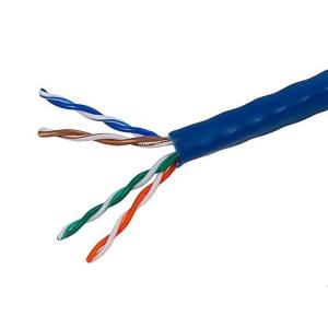 Monoprice 1000FT 24AWG Cat5e 350MHz UTP Solid, Riser Rated (CMR), Bulk Ethernet Bare Copper Cable – Blue(Blue)