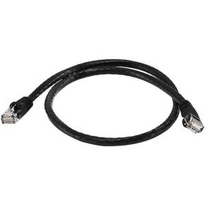 Monoprice 103419 Cat6 Ethernet Patch Cable – Network Internet Cord – RJ45, Stranded, 550Mhz, UTP, Pure Bare Copper Wire, 24AWG, 2ft, Black
