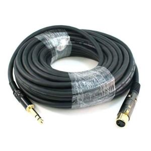 Monoprice 104768 3-Feet Premier Series XLR Female to 1/4-Inch TRS Male 16AWG Cable gold(50ft)