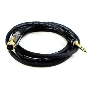 Monoprice 104768 3-Feet Premier Series XLR Female to 1/4-Inch TRS Male 16AWG Cable gold(6 Feet)