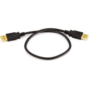 Monoprice 105442 3ft USB 2.0 A Male to A Male 28/24AWG Cable (Gold Plated) -Black for Data Transfer Hard Drive Enclosures, Printers, Modems, Cameras and More!(Black)