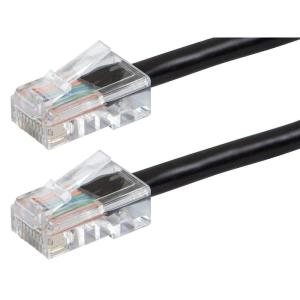 Monoprice 114285 ZerobootCat5e Ethernet Patch Cable – Network Internet Cord – RJ45, Stranded, 350Mhz, UTP, Pure Bare Copper Wire, 24AWG, 1ft, Yellow(Black)