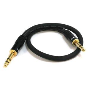 Monoprice 1/4-Inch TRS Male to 1/4-Inch TRS Male Cable – 50 Feet- Black, 16AWG, Gold Plated – Premier Series(1.5ft)