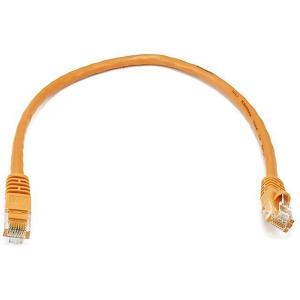 Monoprice 1FT 24AWG Cat5e 350MHz UTP Ethernet Bare Copper Network Cable – Yellow(Orange)