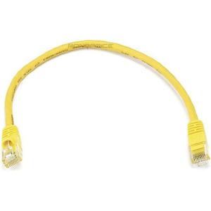 Monoprice 1FT 24AWG Cat5e 350MHz UTP Ethernet Bare Copper Network Cable – Yellow(Yellow)