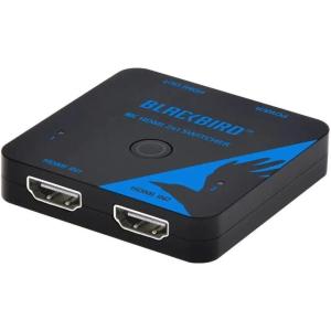 Monoprice 2×1 HDMI Switch, 8K@60Hz, 4K@120Hz, 48Gbps, HDMI 2.1, HDCP 2.3, HDR10+ and Dolby Vision, Low Latency Support, for HDTV, Xbox, PS5/4/3, Blu-Ray Player, Fire TV, Roku – Blackbird Series