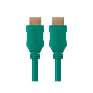 Monoprice 6ft 28AWG High Speed HDMI Cable w/Ferrite Cores – Green(1 Pack)