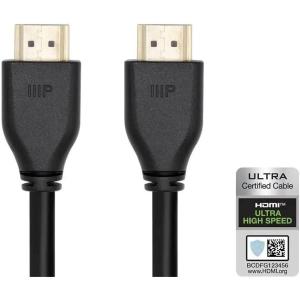 Monoprice 8K Certified Ultra High Speed HDMI Cable – HDMI 2.1, 8K@60Hz, 4K@120Hz, 48Gbps, HDR, VRR, CL2 in-Wall Rated, 20ft, Black