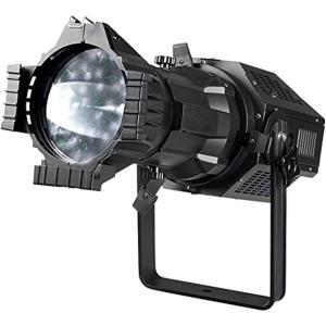 Monoprice COB LED Ellipsoidal – White, 200-Watt, 3200K, 19 Degree, With Gobo Holder, 3-Channel DMX Control – Stage Right Series(26 Degrees)