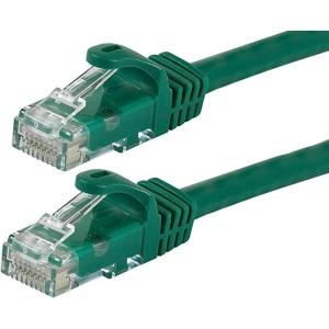 Monoprice Cat5e 10ft Black Patch Cable UTP 24AWG 350MHz Pure Bare Copper Snagless RJ45 Flexboot Series Ethernet Cable(Green)