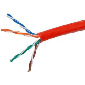Monoprice Cat5e Bulk Ethernet Cable – CMR UL Listed, UTP, Solid, 350MHz, Pull Box, No Logo, 24AWG, 1000 Feet, Blue(Red)