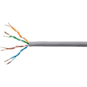 Monoprice Cat5e Ethernet Bulk Cable – Network Internet Cord – Solid, 350Mhz, UTP, CMR, Riser Rated, Pure Bare Copper Wire, 24AWG, 250ft, Blue(Gray)