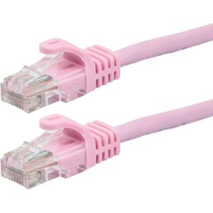 Monoprice Cat5e Ethernet Patch Cable – 1 feet – Orange | Snagless RJ45, Stranded, 350Mhz, UTP, Pure Bare Copper Wire, 24AWG – Flexboot Series(Pink)