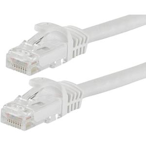 Monoprice Cat5e Ethernet Patch Cable – 1 feet – Orange | Snagless RJ45, Stranded, 350Mhz, UTP, Pure Bare Copper Wire, 24AWG – Flexboot Series(White)