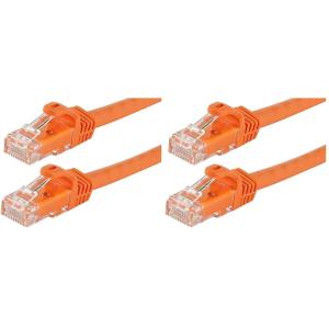 Monoprice Cat5e Ethernet Patch Cable – 10 feet – Orange | Snagless RJ45, Stranded, 350Mhz, UTP, Pure Bare Copper Wire, 24AWG – Flexboot Series(10ft (Pack of 2))