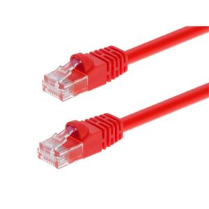 Monoprice Cat6 3ft Red Crossover Patch Cable UTP 24AWG 550MHz Pure Bare Copper Snagless RJ45 Fullboot Series Ethernet Cable(Red)